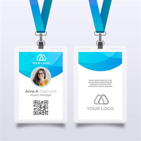 custom id badge template